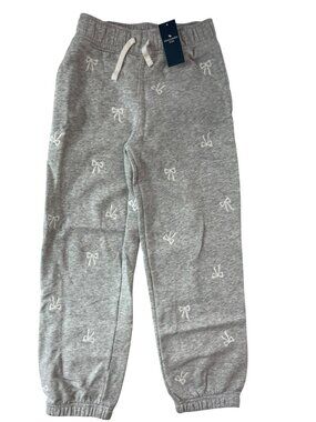 Abercrombie Kids A&F Essentials Gray Jogger Sweatpants Bow Size 9/10 MSRP$45 NWT